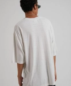 Clothing Afends Unisex Choose Your Weapon - Unisex Hemp Oversized Graphic T-Shirt - Off White