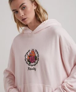 SALE Afends Unisex Eternal Venus - Unisex Hemp Pull On Hood - Ariel Pink