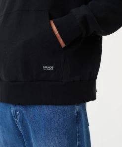 NEW ARRIVALS Afends Mens All Day - Hemp Hoodie - Black