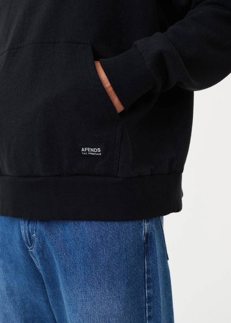 NEW ARRIVALS Afends Mens All Day - Hemp Hoodie - Black 2 NEW ARRIVALS Afends Mens All Day - Hemp Hoodie - Black