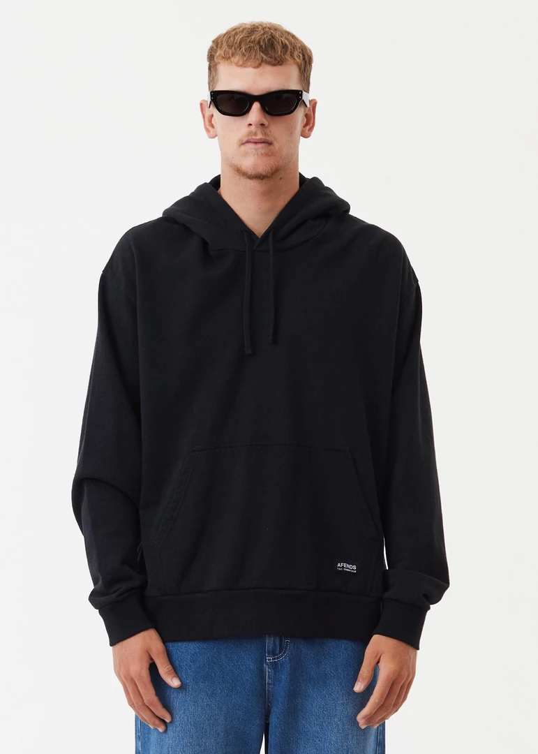 NEW ARRIVALS Afends Mens All Day - Hemp Hoodie - Black 1 NEW ARRIVALS Afends Mens All Day - Hemp Hoodie - Black