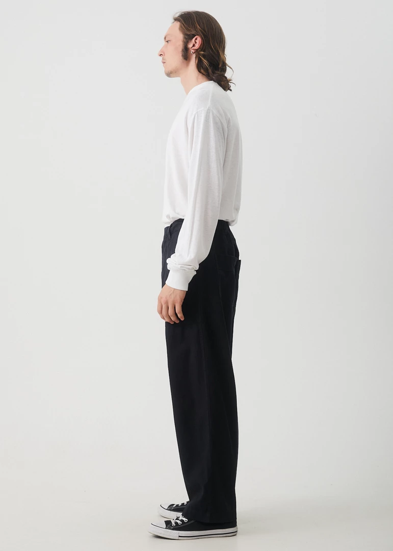 Afends Mens Chess Club - Hemp Relaxed Pants - Black NEW ARRIVALS 5 Afends Mens Chess Club - Hemp Relaxed Pants - Black NEW ARRIVALS