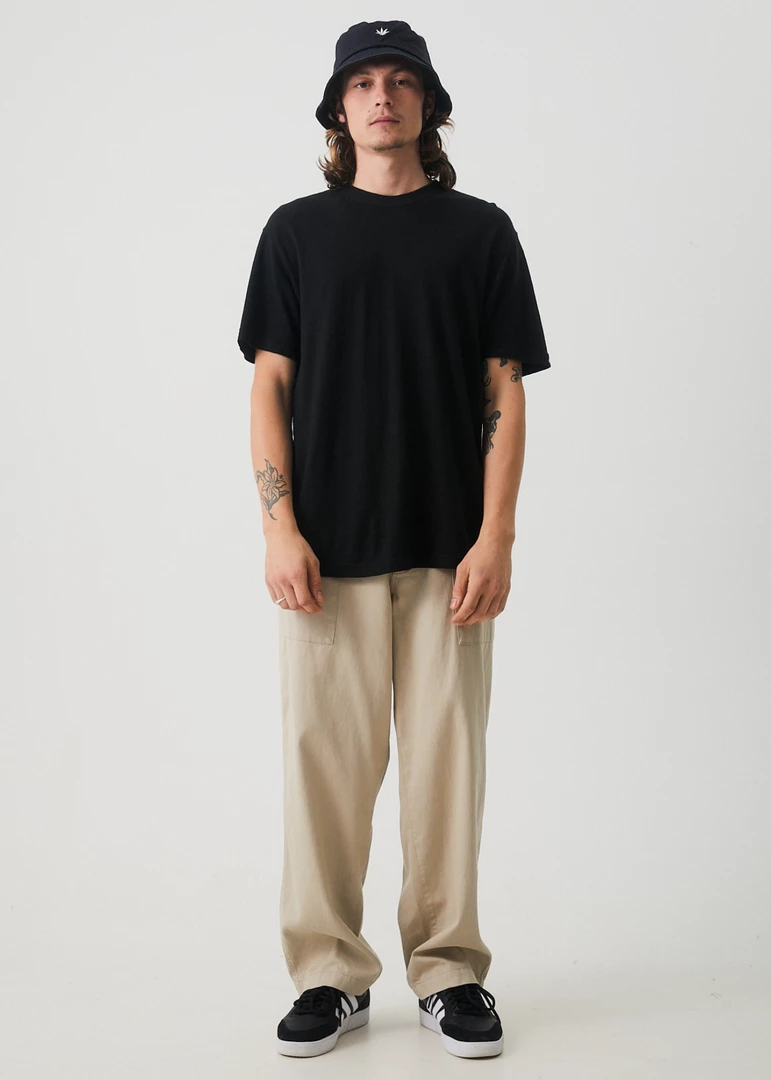 NEW ARRIVALS Afends Mens Classic - Hemp Retro T-Shirt - Black 3 NEW ARRIVALS Afends Mens Classic - Hemp Retro T-Shirt - Black