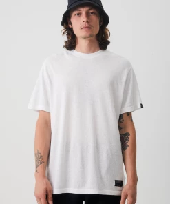 NEW ARRIVALS Afends Mens Classic - Hemp Retro T-Shirt - White