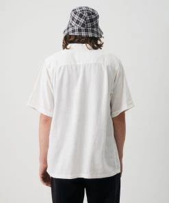 Afends Mens Daily - Hemp Cuban Short Sleeve Shirt - White