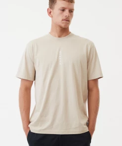 NEW ARRIVALS Afends Mens Luxury - Recycled Retro T-Shirt - Cement