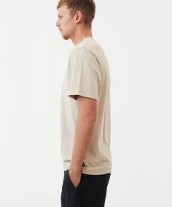 NEW ARRIVALS Afends Mens Luxury - Recycled Retro T-Shirt - Cement