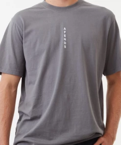 Afends Mens Luxury - Recycled Retro T-Shirt - Steel