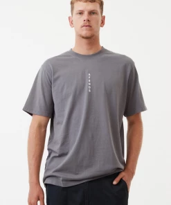 Afends Mens Luxury - Recycled Retro T-Shirt - Steel
