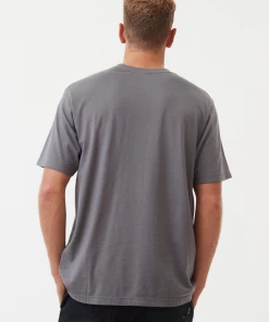 Afends Mens Luxury - Recycled Retro T-Shirt - Steel