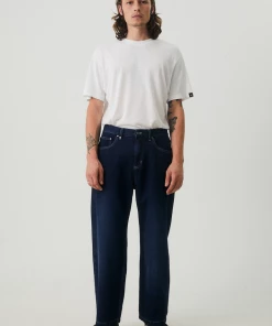 DENIM EDIT Afends Mens Ninety Twos - Hemp Denim Relaxed Jeans - Original Rinse