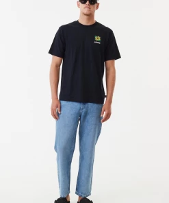 NEW ARRIVALS Afends Mens Ninety Twos - Hemp Denim Relaxed Jeans - Worn Blue