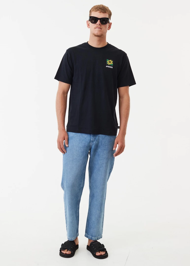 NEW ARRIVALS Afends Mens Ninety Twos - Hemp Denim Relaxed Jeans - Worn Blue 2 NEW ARRIVALS Afends Mens Ninety Twos - Hemp Denim Relaxed Jeans - Worn Blue
