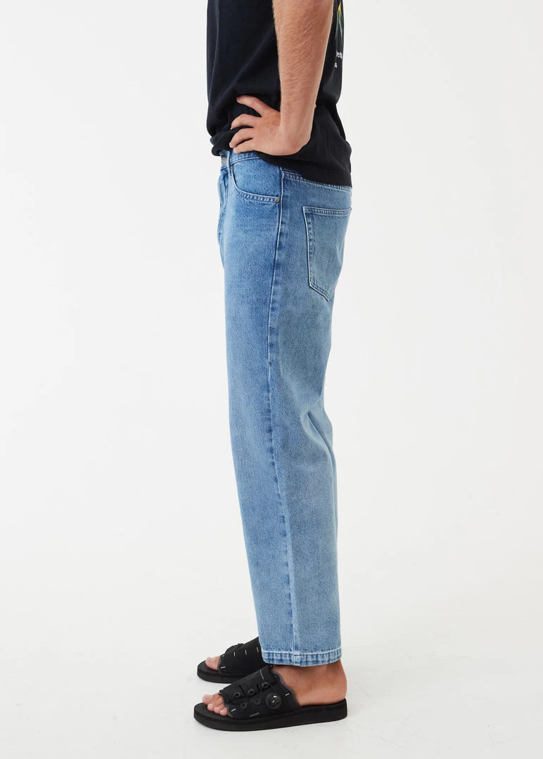 NEW ARRIVALS Afends Mens Ninety Twos - Hemp Denim Relaxed Jeans - Worn Blue 3 NEW ARRIVALS Afends Mens Ninety Twos - Hemp Denim Relaxed Jeans - Worn Blue