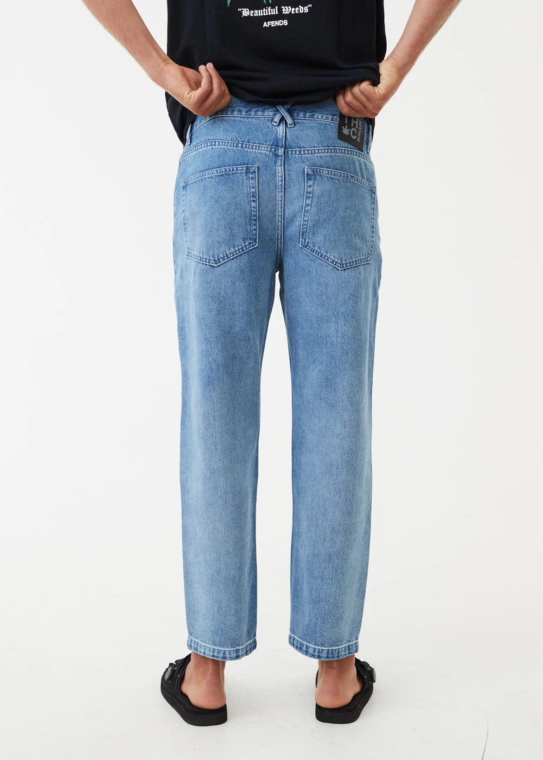 NEW ARRIVALS Afends Mens Ninety Twos - Hemp Denim Relaxed Jeans - Worn Blue 4 NEW ARRIVALS Afends Mens Ninety Twos - Hemp Denim Relaxed Jeans - Worn Blue