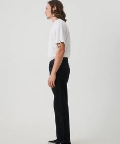 Afends Mens Ninety Twos - Organic Denim Relaxed Jean - Washed Black