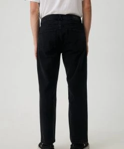 Afends Mens Ninety Twos - Organic Denim Relaxed Jean - Washed Black