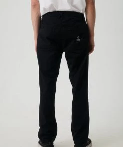 Afends Mens Ninety Twos - Recycled Relaxed Chino Pants - Black NEW ARRIVALS
