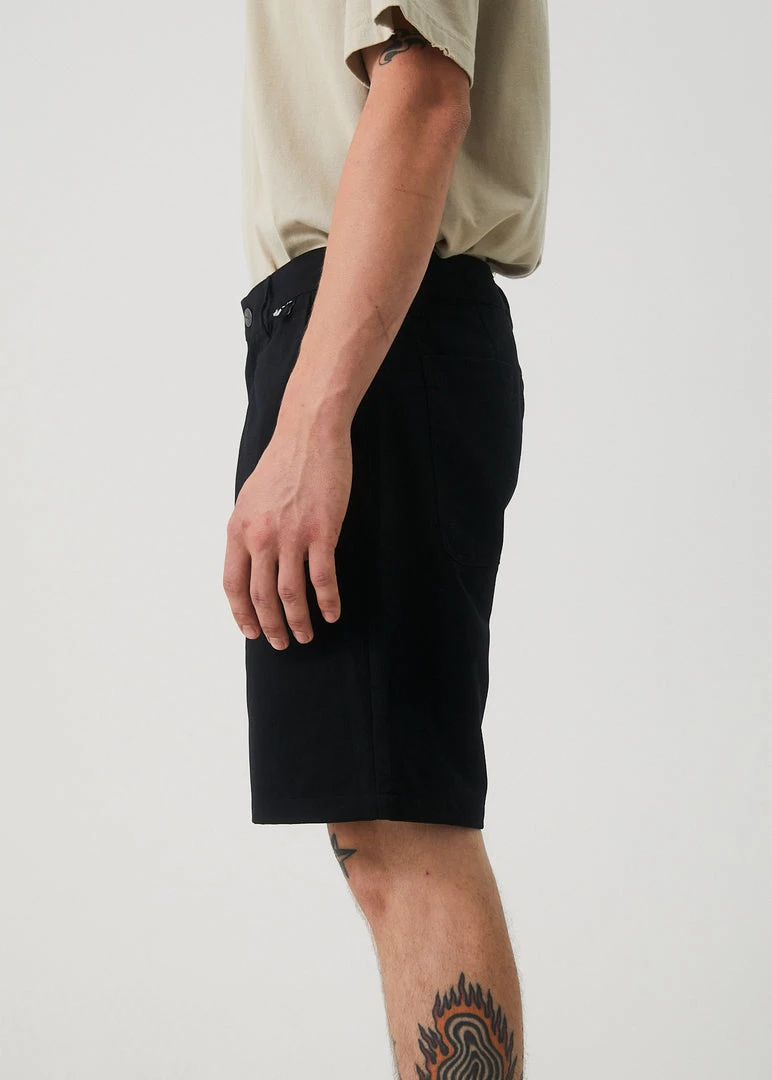 Afends Mens Ninety Twos - Recycled Fixed Waist Shorts - Black 4 Afends Mens Ninety Twos - Recycled Fixed Waist Shorts - Black