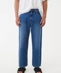 Afends Mens Pablo - Hemp Denim Baggy Jeans - Authentic Blue NEW ARRIVALS