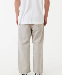 NEW ARRIVALS Afends Mens Pablo - Organic Denim Baggy Jeans - Faded Cement