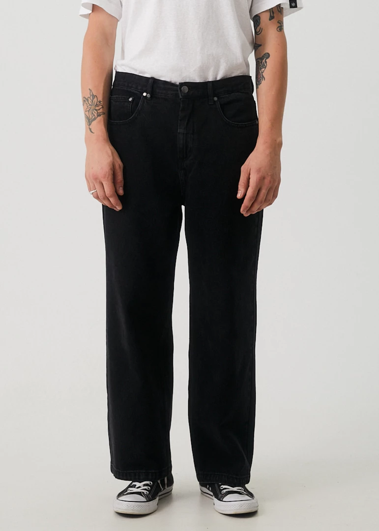 NEW ARRIVALS Afends Mens Pablo - Organic Denim Baggy Jeans - Washed Black 1 NEW ARRIVALS Afends Mens Pablo - Organic Denim Baggy Jeans - Washed Black