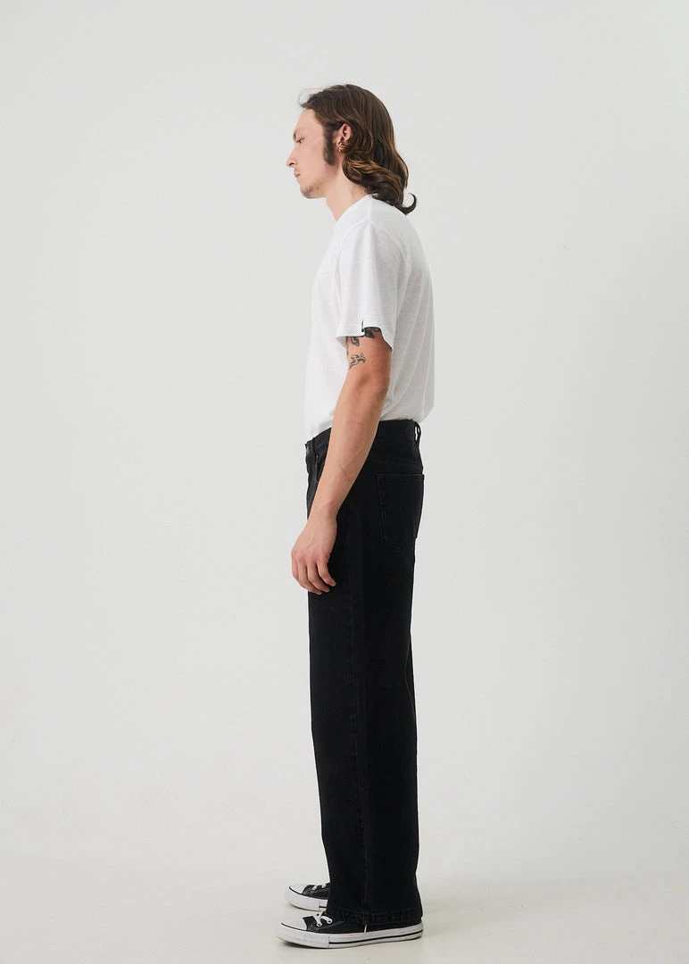 NEW ARRIVALS Afends Mens Pablo - Organic Denim Baggy Jeans - Washed Black 5 NEW ARRIVALS Afends Mens Pablo - Organic Denim Baggy Jeans - Washed Black