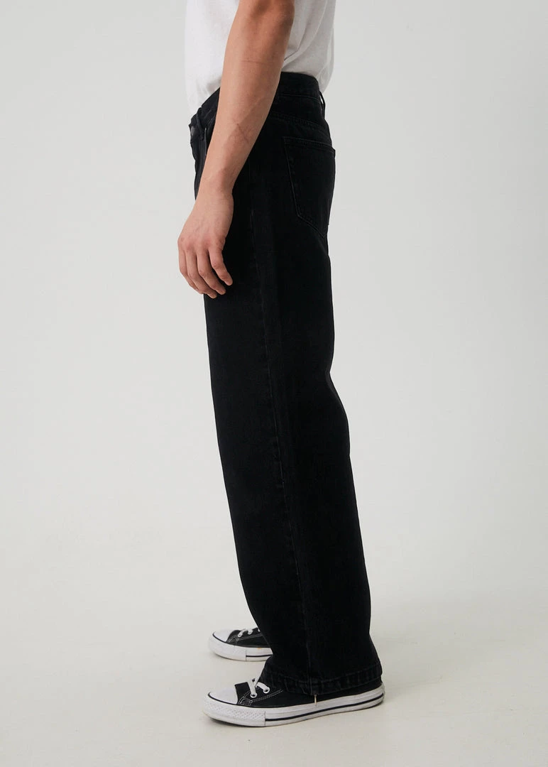 NEW ARRIVALS Afends Mens Pablo - Organic Denim Baggy Jeans - Washed Black 3 NEW ARRIVALS Afends Mens Pablo - Organic Denim Baggy Jeans - Washed Black