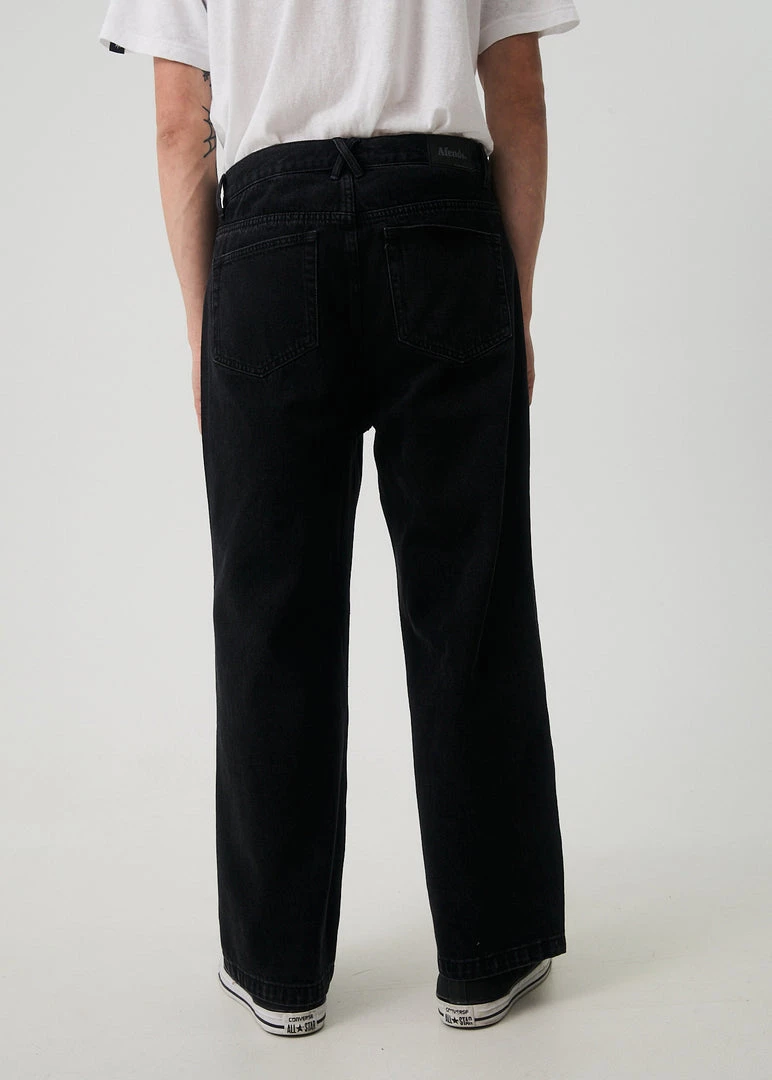 NEW ARRIVALS Afends Mens Pablo - Organic Denim Baggy Jeans - Washed Black 4 NEW ARRIVALS Afends Mens Pablo - Organic Denim Baggy Jeans - Washed Black