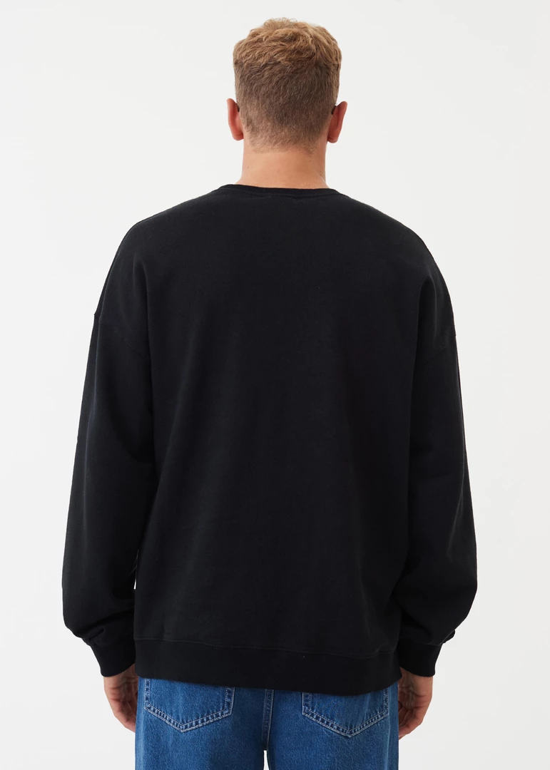 Afends Mens Sativa - Hemp Crew Neck Jumper - Black NEW ARRIVALS 5 Afends Mens Sativa - Hemp Crew Neck Jumper - Black NEW ARRIVALS