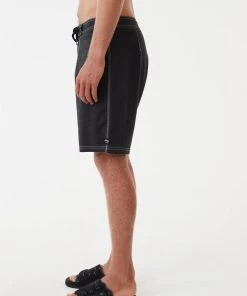 Afends Mens Surf Related - Hemp Fixed Waist Boardshorts - Black 10 Afends Mens Surf Related - Hemp Fixed Waist Boardshorts - Black