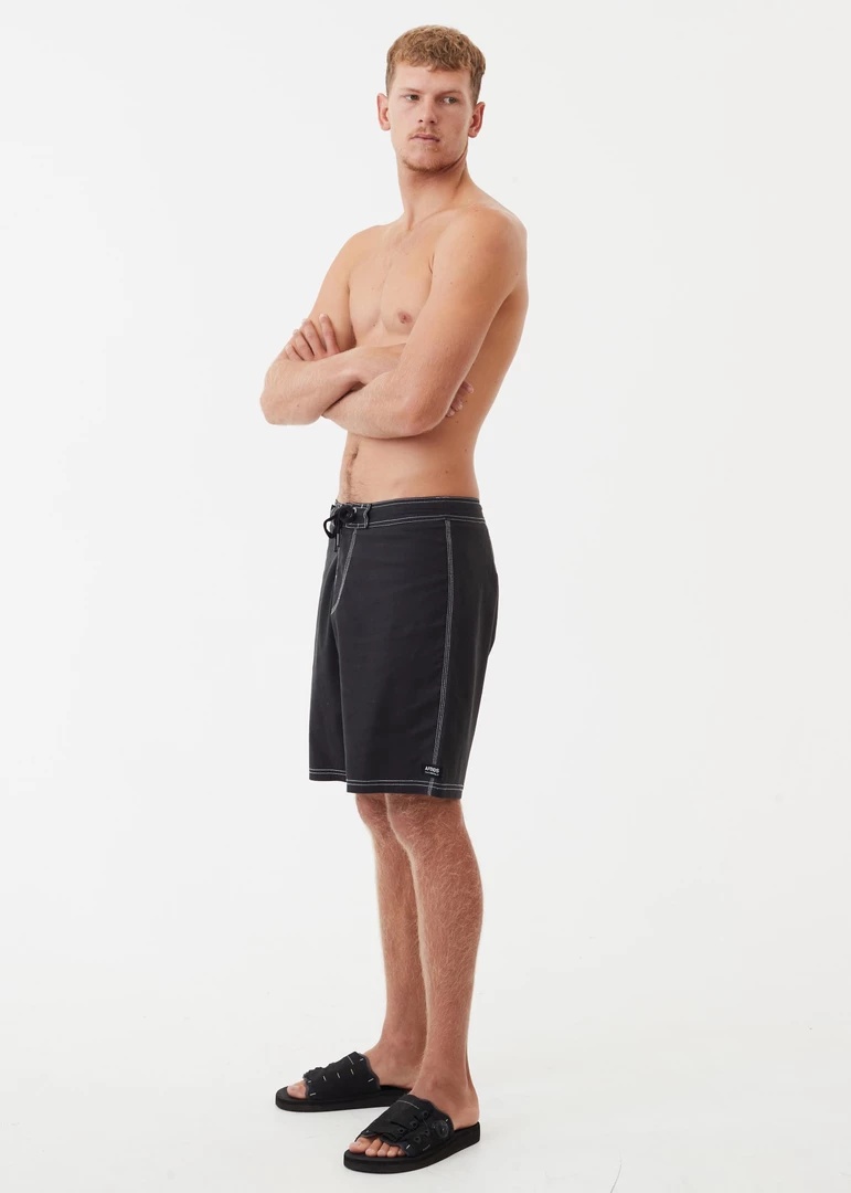 Afends Mens Surf Related - Hemp Fixed Waist Boardshorts - Black 3 Afends Mens Surf Related - Hemp Fixed Waist Boardshorts - Black