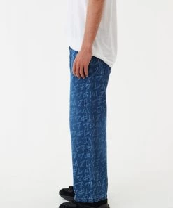 Afends Mens Tagged Pablo - Hemp Denim Baggy Jeans - Graffiti Blue NEW ARRIVALS 8 Afends Mens Tagged Pablo - Hemp Denim Baggy Jeans - Graffiti Blue NEW ARRIVALS