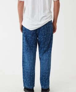 Afends Mens Tagged Pablo - Hemp Denim Baggy Jeans - Graffiti Blue NEW ARRIVALS 9 Afends Mens Tagged Pablo - Hemp Denim Baggy Jeans - Graffiti Blue NEW ARRIVALS