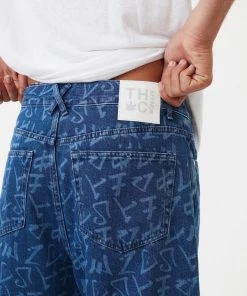Afends Mens Tagged Pablo - Hemp Denim Baggy Jeans - Graffiti Blue NEW ARRIVALS 10 Afends Mens Tagged Pablo - Hemp Denim Baggy Jeans - Graffiti Blue NEW ARRIVALS