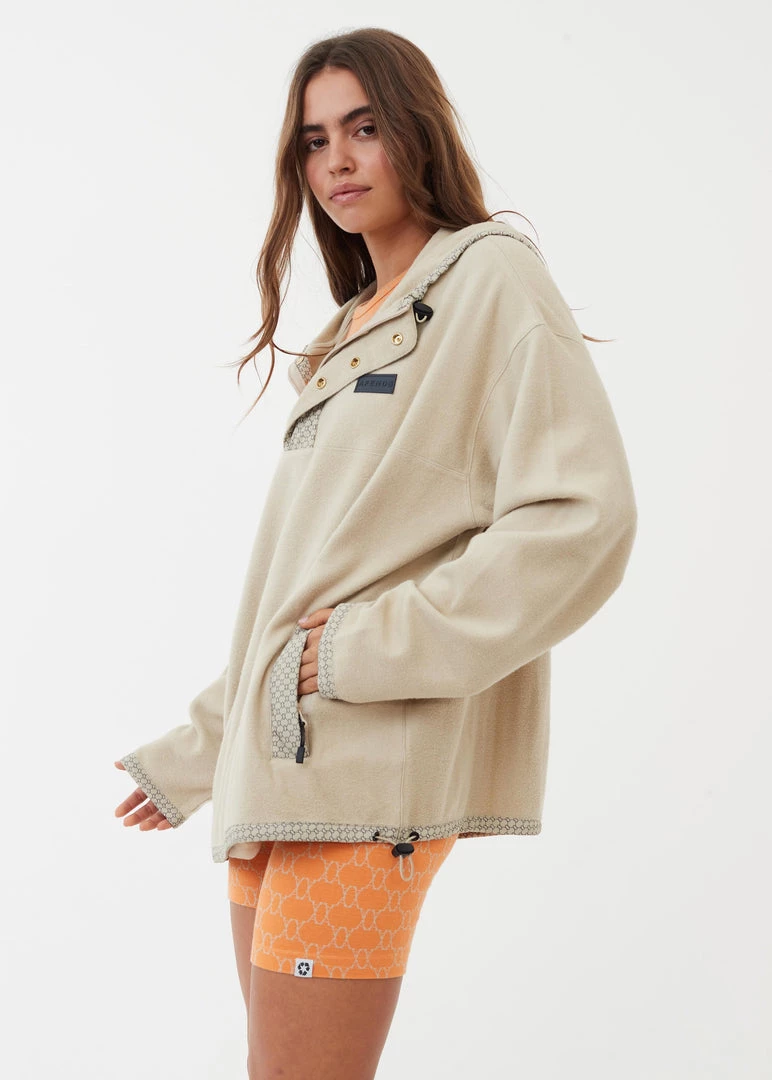 Afends Unisex Anthology - Recycled Reverse Fleece Hoodie - Cement NEW ARRIVALS 2 Afends Unisex Anthology - Recycled Reverse Fleece Hoodie - Cement NEW ARRIVALS