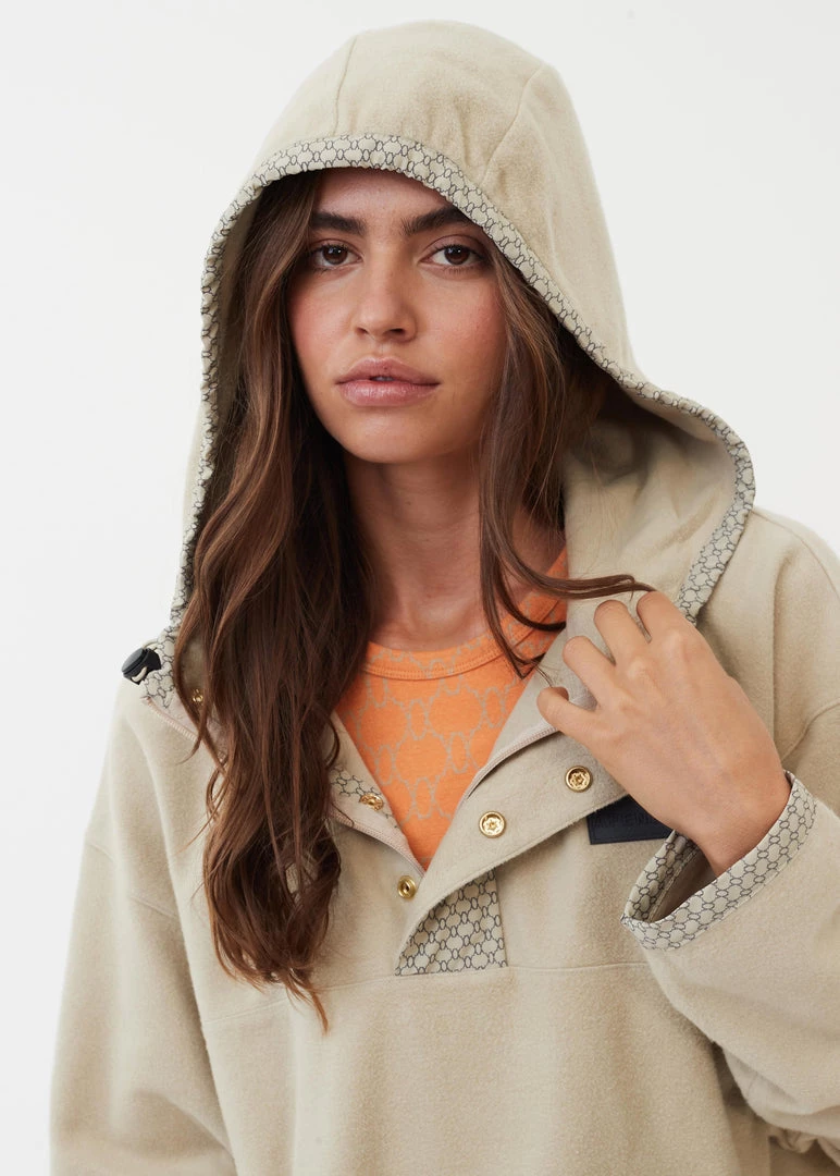 Afends Unisex Anthology - Recycled Reverse Fleece Hoodie - Cement NEW ARRIVALS 6 Afends Unisex Anthology - Recycled Reverse Fleece Hoodie - Cement NEW ARRIVALS