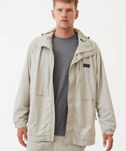 Afends Unisex Anthology - Unisex Recycled Nylon Anorak - Cement