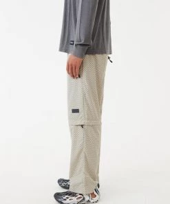 NEW ARRIVALS Afends Unisex Anthology - Unisex Recycled Nylon Zip Off Pants - Cement