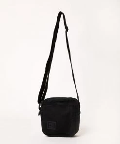 NEW ARRIVALS Afends Unisex Asta - Hemp Corduroy Pouch Bag - Black