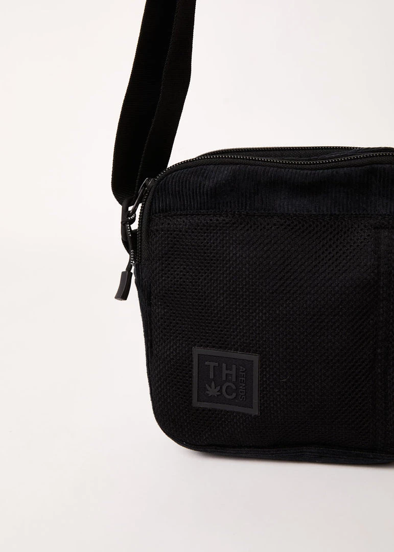 NEW ARRIVALS Afends Unisex Asta - Hemp Corduroy Pouch Bag - Black 2 NEW ARRIVALS Afends Unisex Asta - Hemp Corduroy Pouch Bag - Black