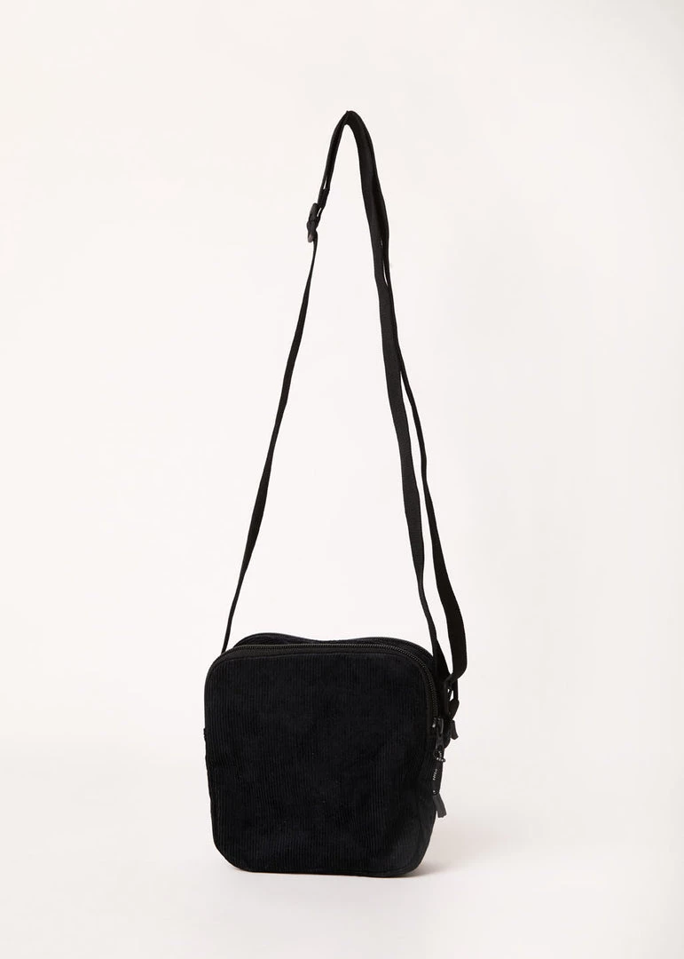 NEW ARRIVALS Afends Unisex Asta - Hemp Corduroy Pouch Bag - Black 3 NEW ARRIVALS Afends Unisex Asta - Hemp Corduroy Pouch Bag - Black