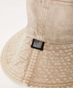NEW ARRIVALS Afends Unisex Bella - Organic Denim Wide Brim Bucket Hat - Faded Cement