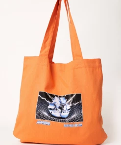 Afends Unisex Chromed - Recycled Tote Bag - Papaya