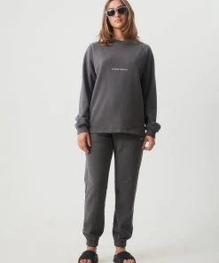 Afends Unisex Return - Unisex Organic Crew Neck Jumper - Steel