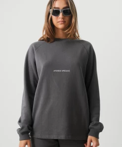 Afends Unisex Return - Unisex Organic Crew Neck Jumper - Steel