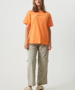 Afends Unisex Return - Unisex Organic Oversized T-Shirt - Papaya NEW ARRIVALS