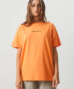 Afends Unisex Return - Unisex Organic Oversized T-Shirt - Papaya NEW ARRIVALS