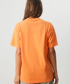 Afends Unisex Return - Unisex Organic Oversized T-Shirt - Papaya NEW ARRIVALS