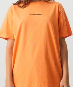 Afends Unisex Return - Unisex Organic Oversized T-Shirt - Papaya NEW ARRIVALS
